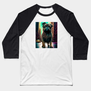 Brussels Griffon in the Big City 2 Baseball T-Shirt